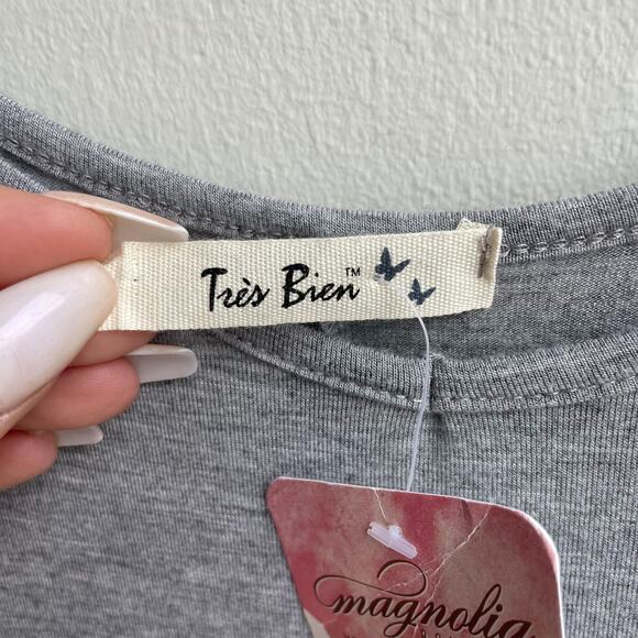 Grey Tiered Ruffle Hem Longline Cami Top - Size L - NWT - Picture 5 of 6